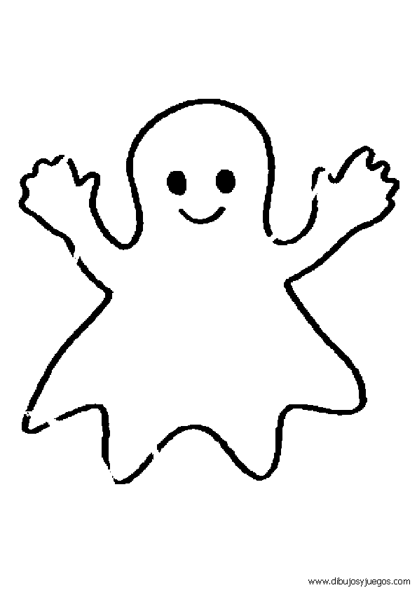 dibujo-de-halloween-fantasma-023 | Dibujos y juegos, para pintar y colorear