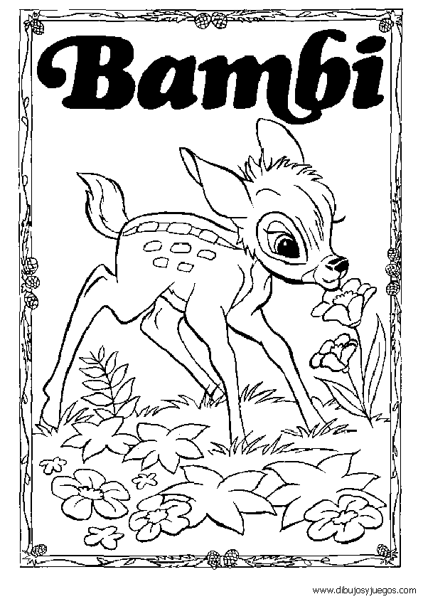 Bambi Disney Dibujos Y Juegos Para Pintar Y Colorear Pdmrea