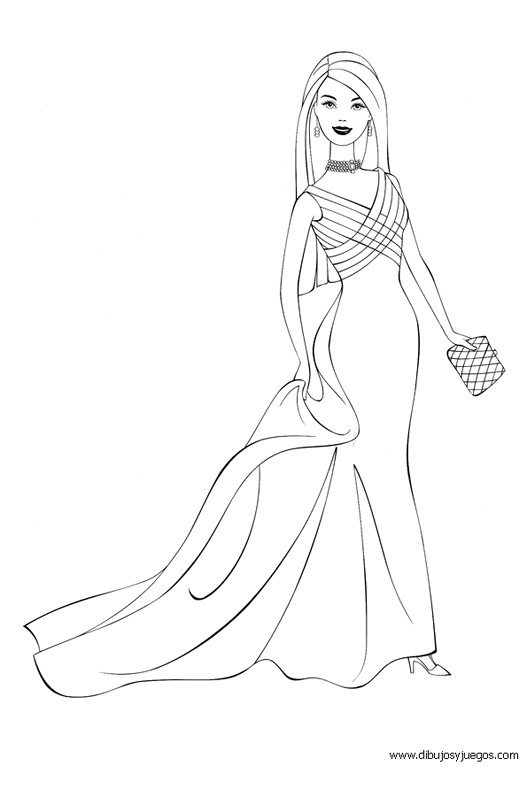 dibujos-barbie-170 | Dibujos y juegos, para pintar y colorear