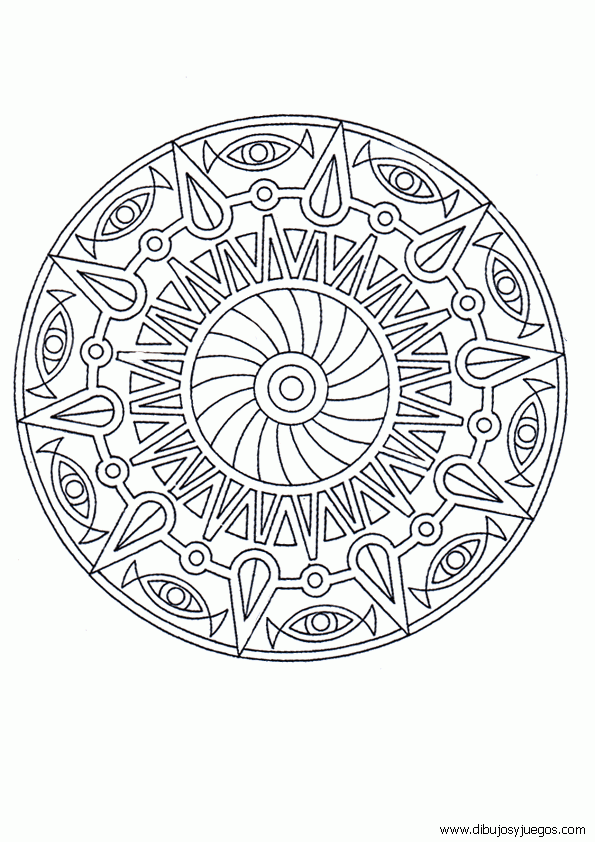 Dibujos Mandalas Complejos 089 Dibujos Y Juegos Para Pintar Y Colorear