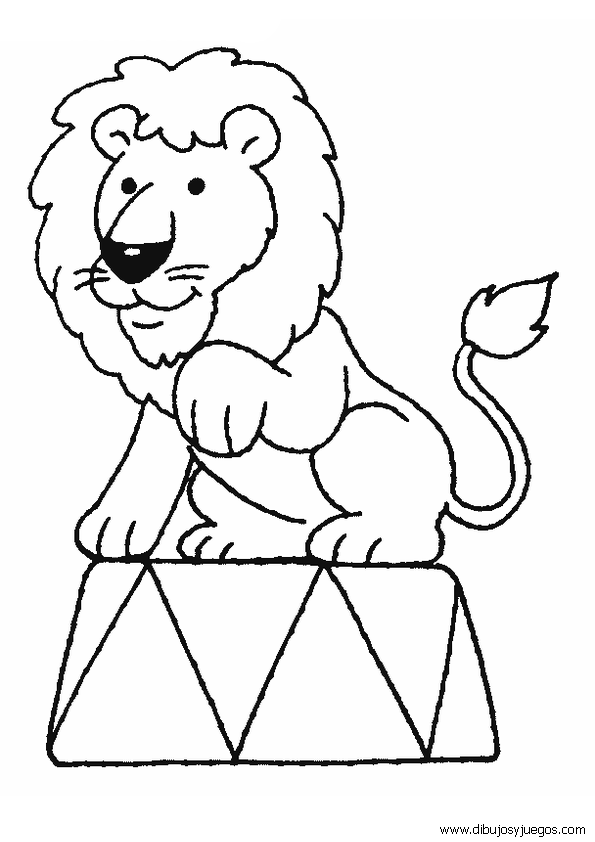 circo-animales-leones-001 | Dibujos y juegos, para pintar y colorear