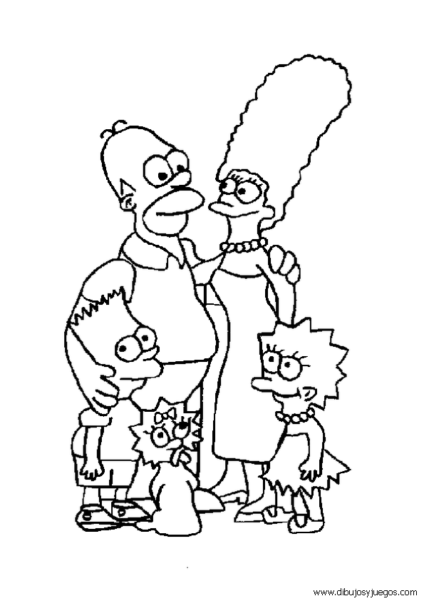 dibujos animados para colorear de los simpson