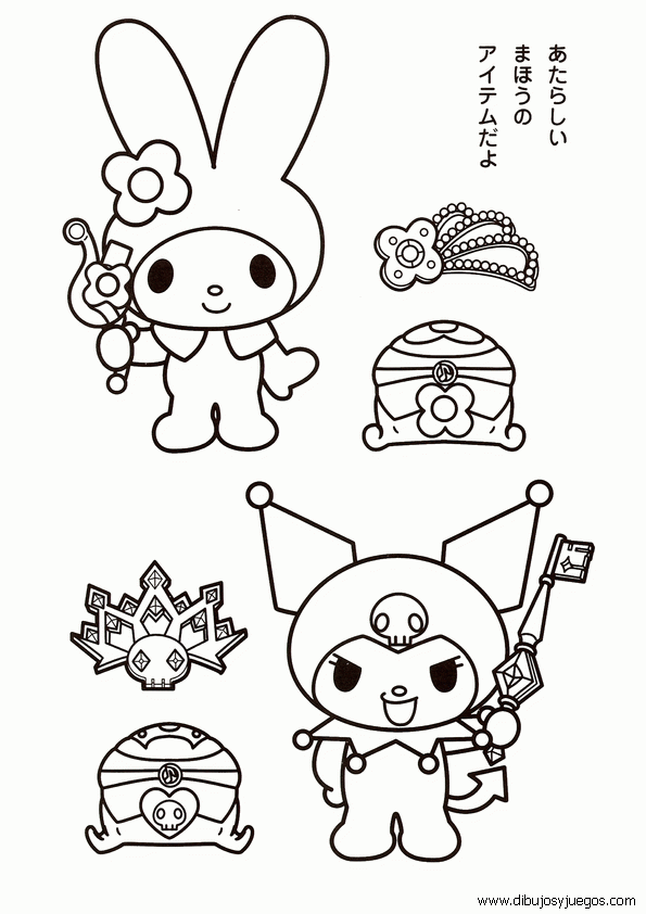 dibujos-de-onegai-my-melody-025 | Dibujos y juegos, para pintar y colorear