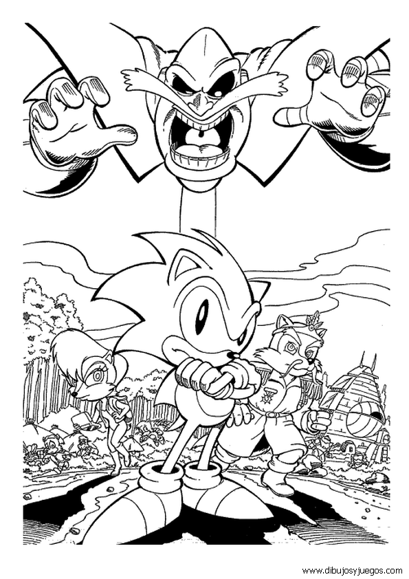 dibujos-de-sonic-026 | Dibujos y juegos, para pintar y colorear